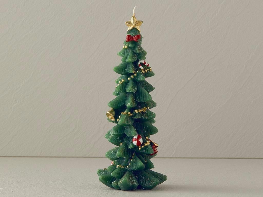 New Year Candle 19 cm Green