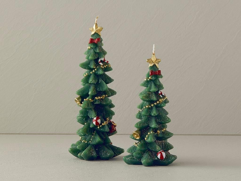 New Year Candle 19 cm Green