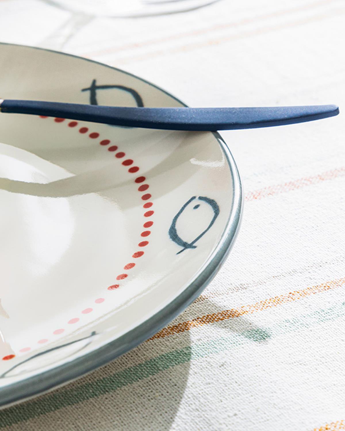 Aquatic Sea Porcelain Cake Plate 21 cm White