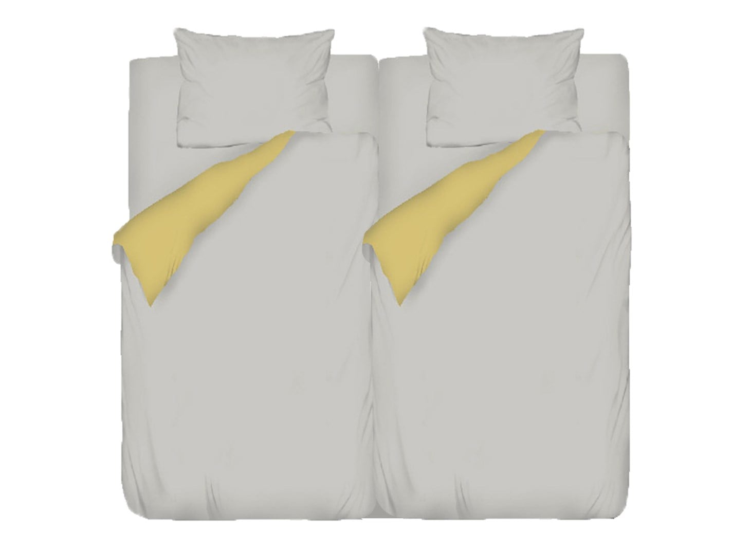 Arcadia  2 setați o singură dimensiune 160x220 cm + 160x220 cm Grey-Mustard