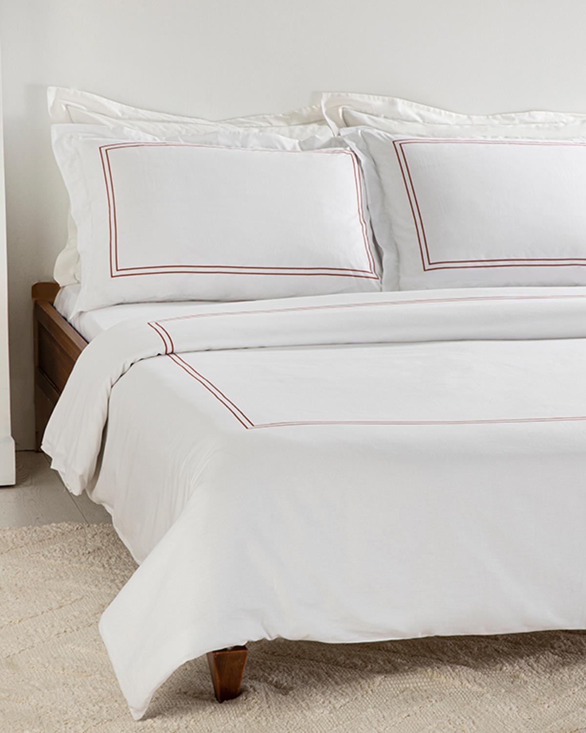 Arcadia Cottony Persoană Dublă Set Lenjerıe De Pat 200X220 Cm Teracotă