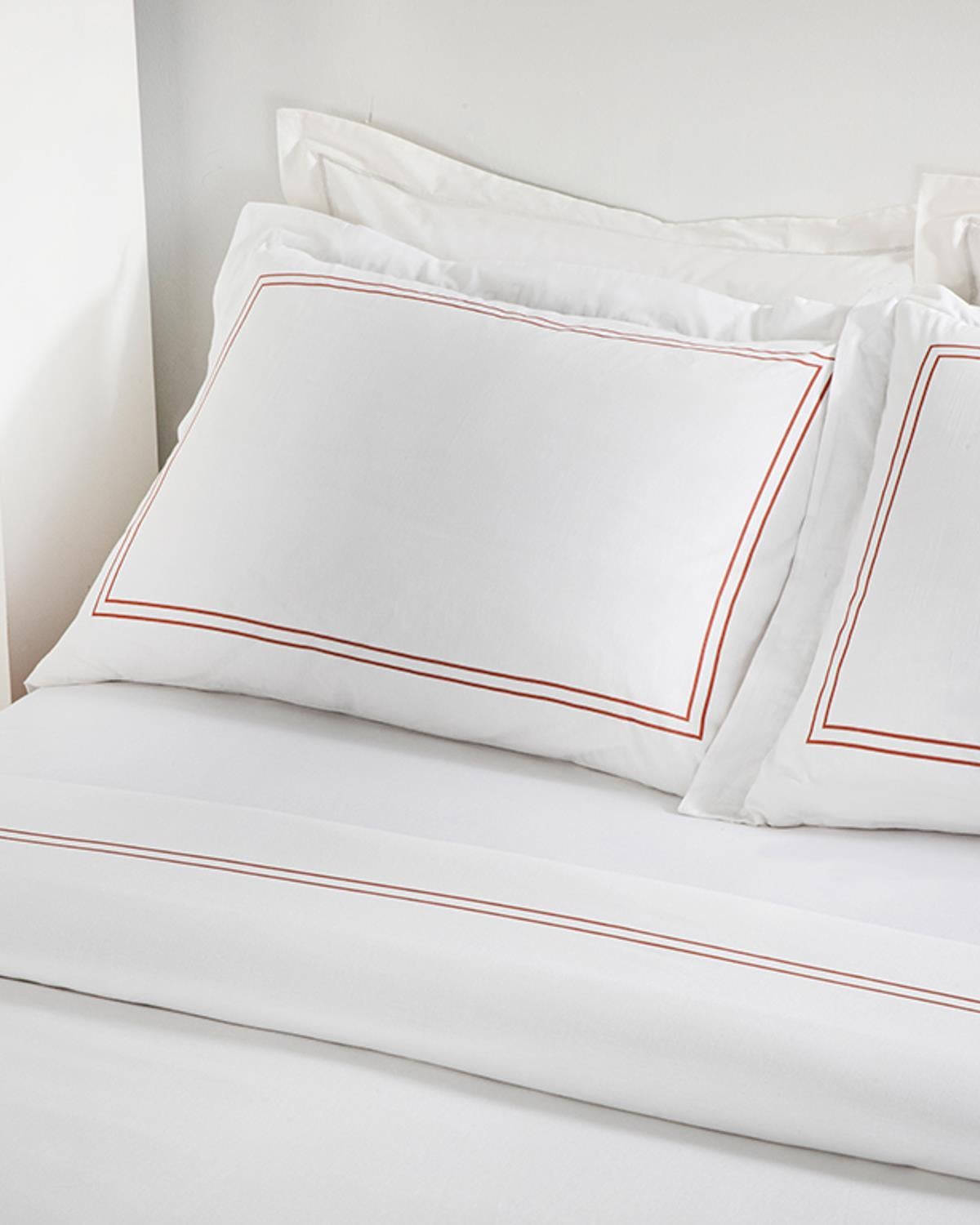 Arcadia Cottony Persoană Dublă Set Lenjerıe De Pat 200X220 Cm Teracotă