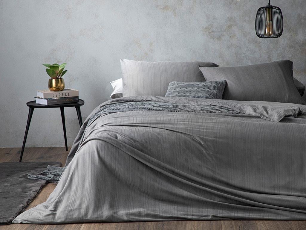auroră Silky Touch Super rege  SET LENJERIE DE PAT 260x220 cm Сиво