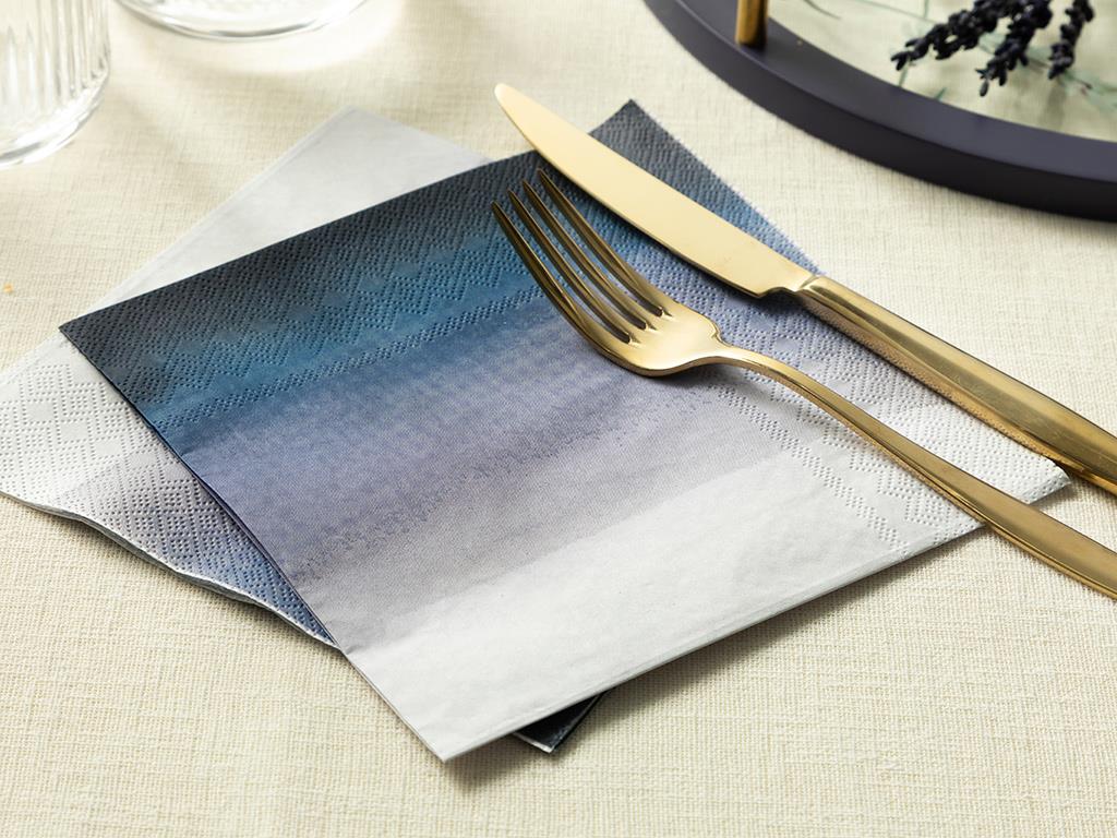 Ava 20 Set Tissue Napkin 33x33 cm Dark Blue