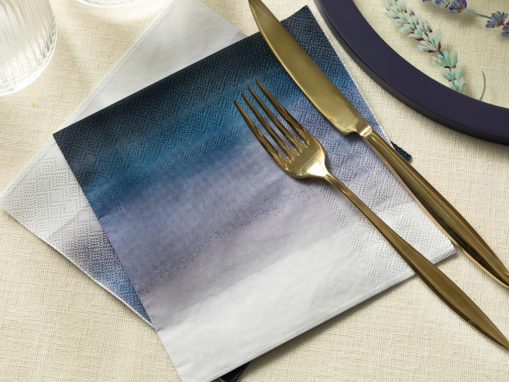 Ava 20 Set Tissue Napkin 33x33 cm Dark Blue