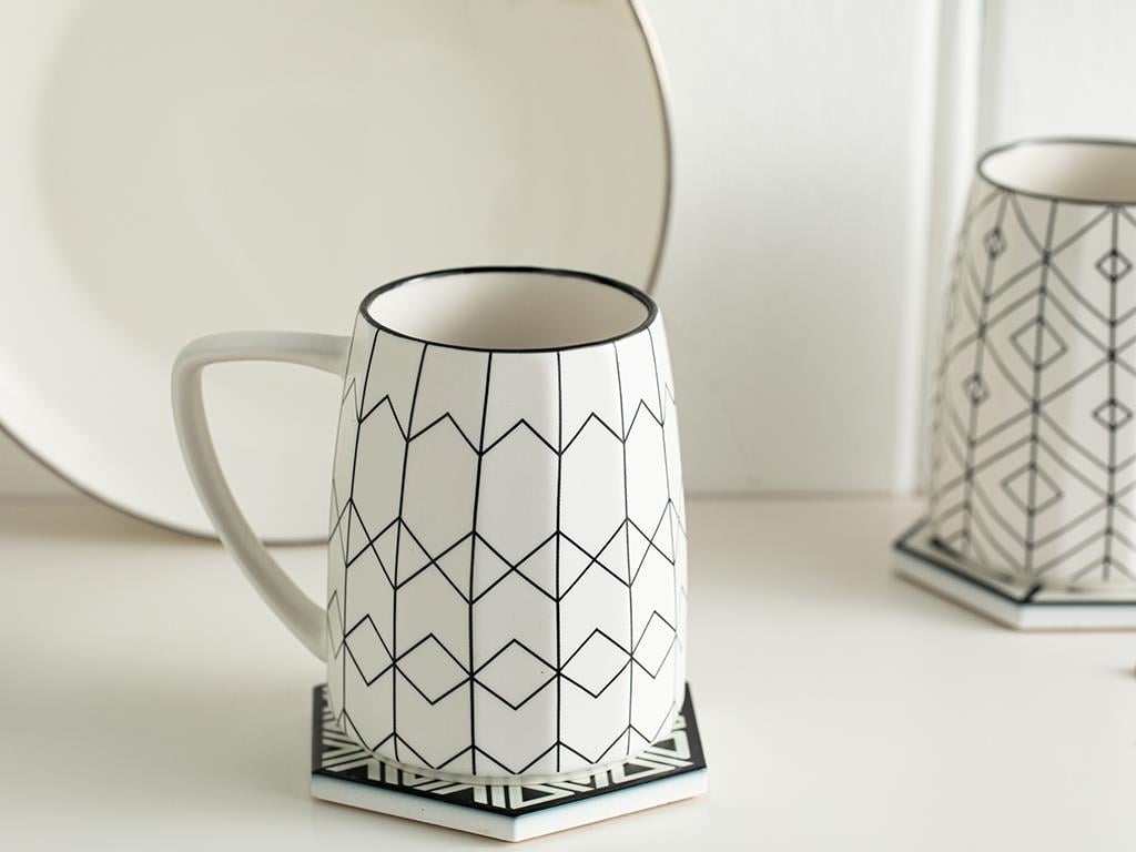 Ayra New Bone Cup 370 ml Black-White