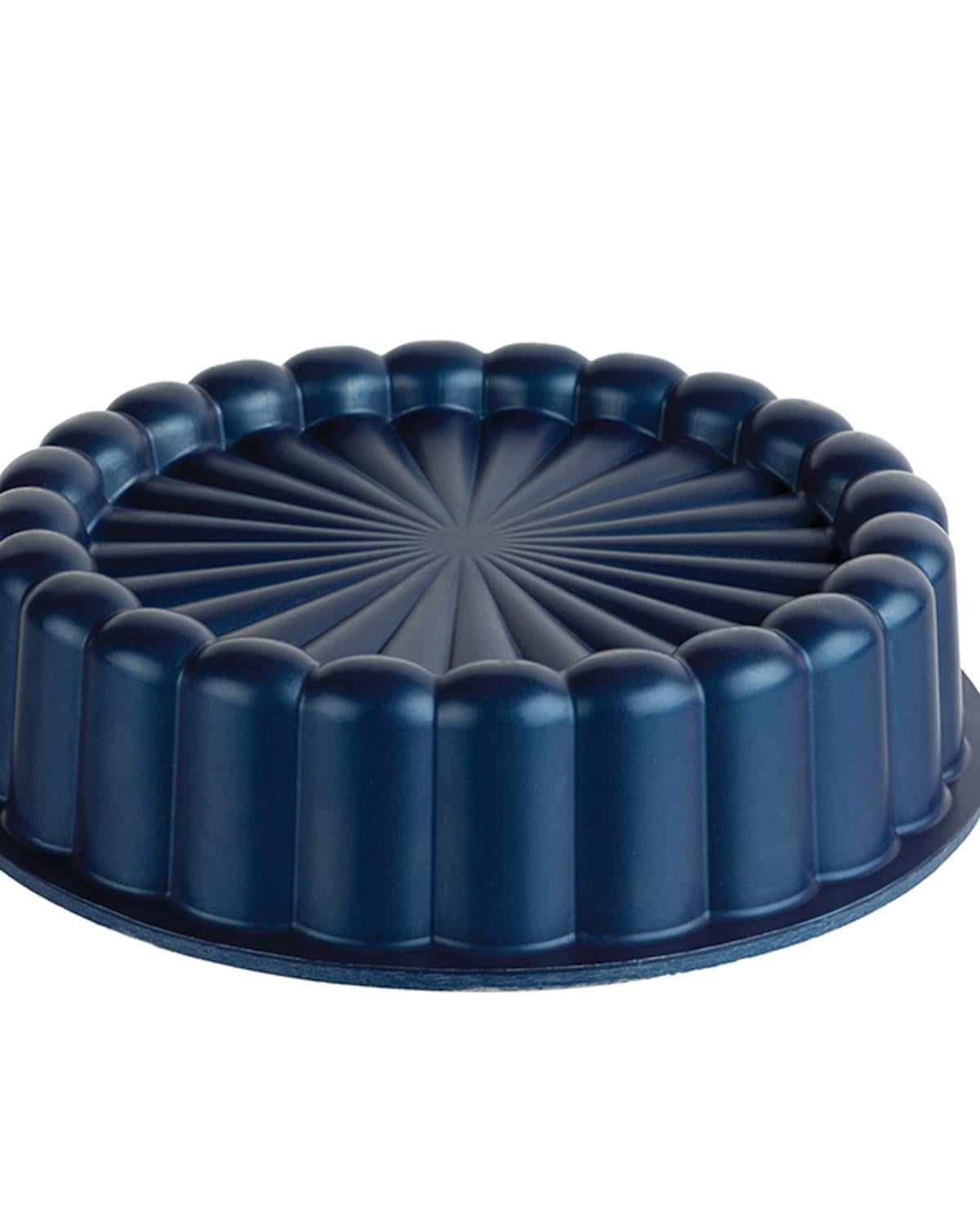 Lena Aluminum Casting Cake Mould 25 cm Dark Blue