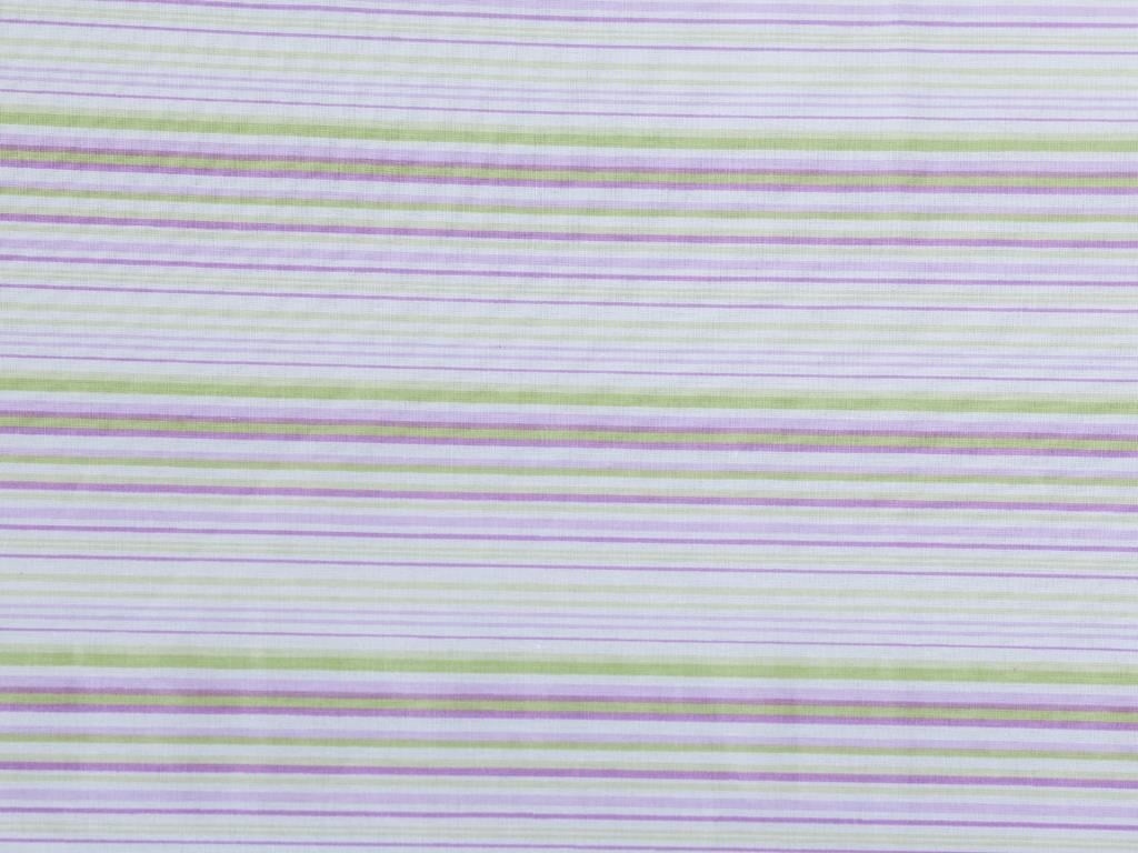 Candy Stripe Cotton Double Sheet 240x260 cm Lilac.