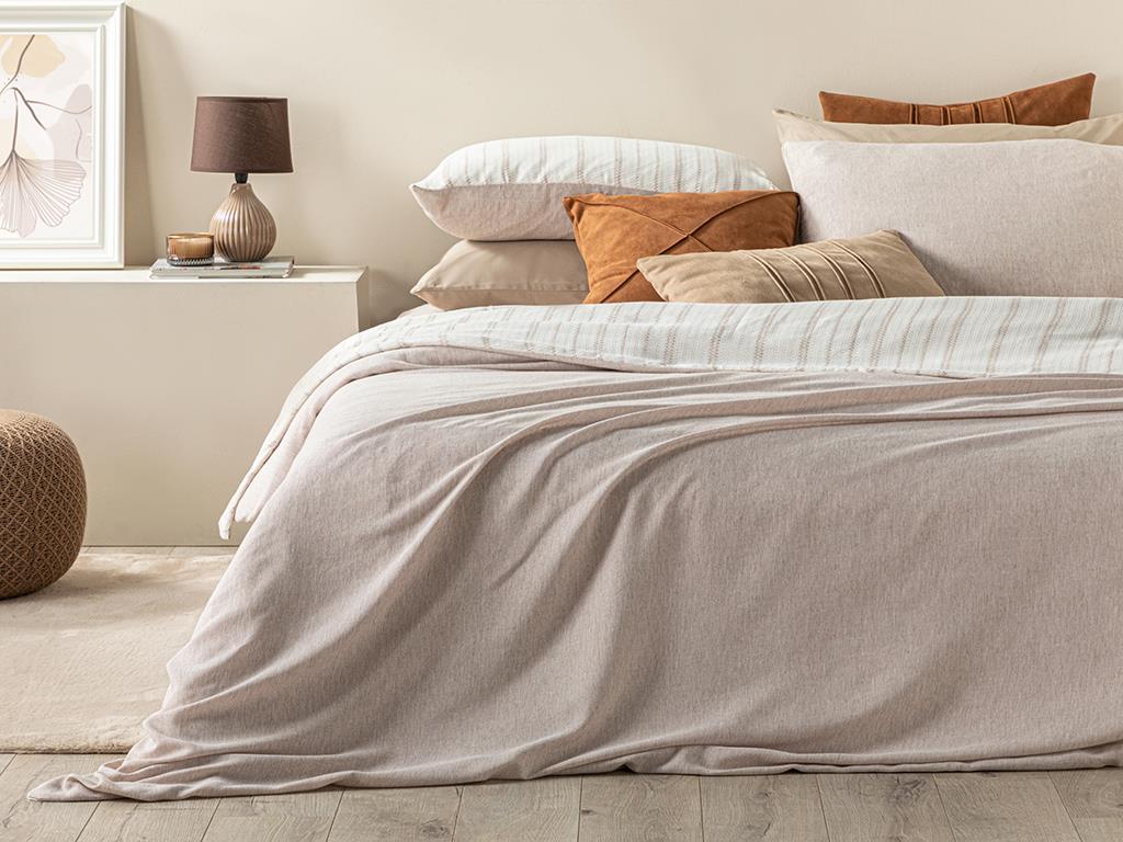 Barleycorn  Waffle  Super King  SET LENJERIE DE PAT 260x220 cm Beige