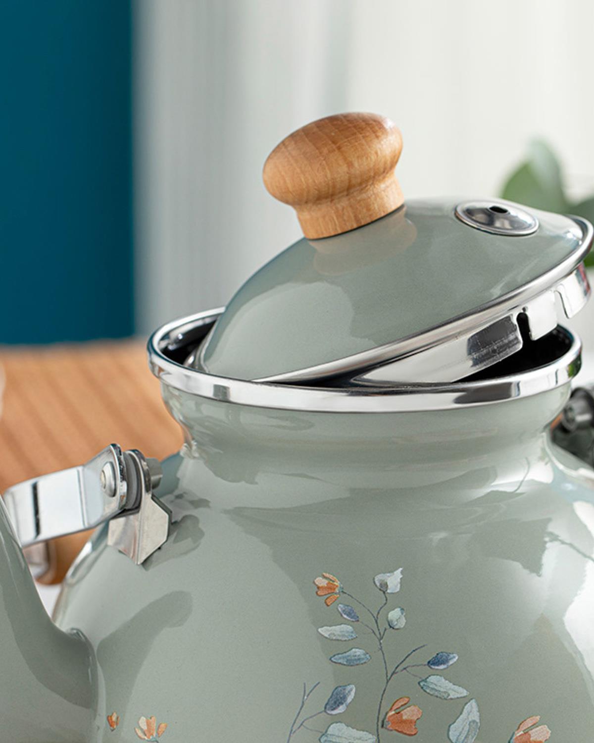 Belleza Enamel Pot 2,4 lt Green