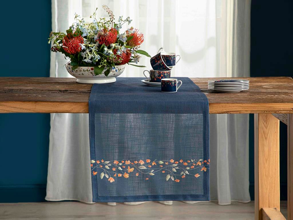 Belleza Polyestere Runner 45x150 cm Dark Blue