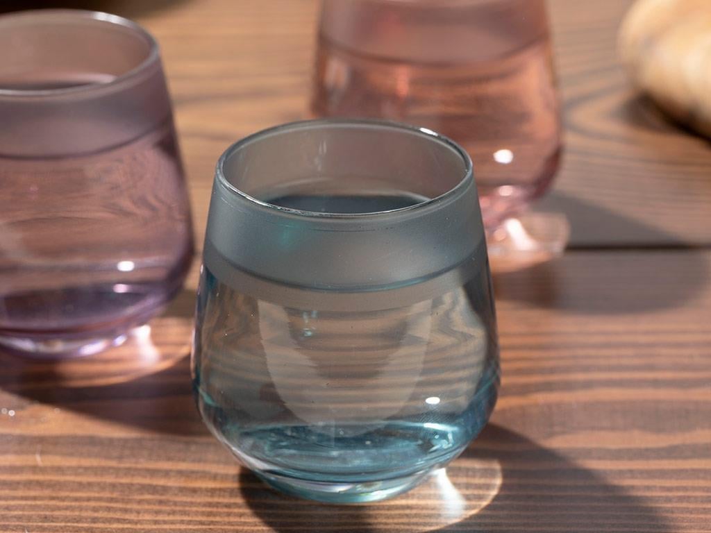 Bande Glass 6 Set Served with Coffee Water Glass 115 ml Colorful