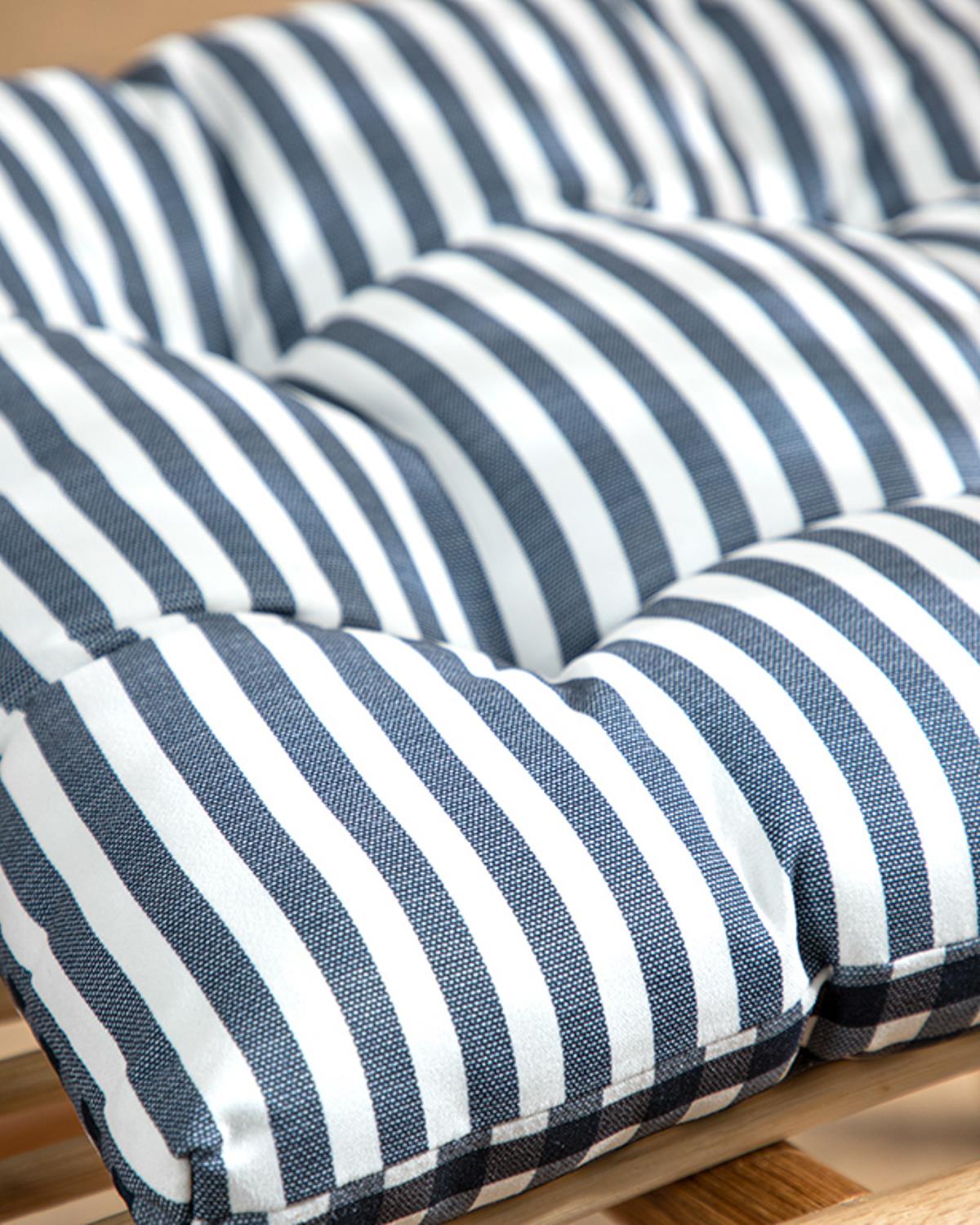 Blue Lines Polyestere Kitchen Cushion 45x45 cm Dark Blue