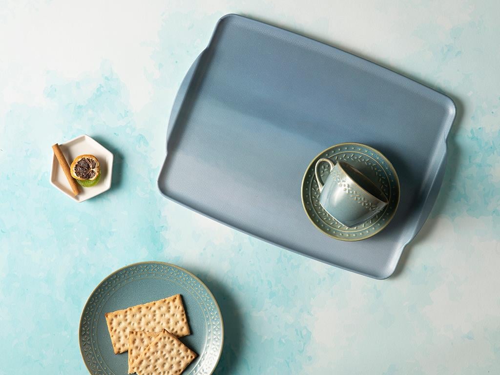 Blue Passion Melamine Nonslip Tray 41x31 cm Blue