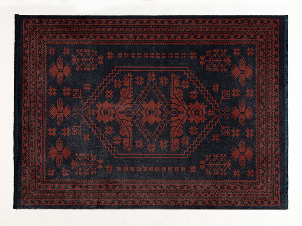 Boho Jacobean Țesut Covor Decorativ 160*230 Cm Damson - albastru marin