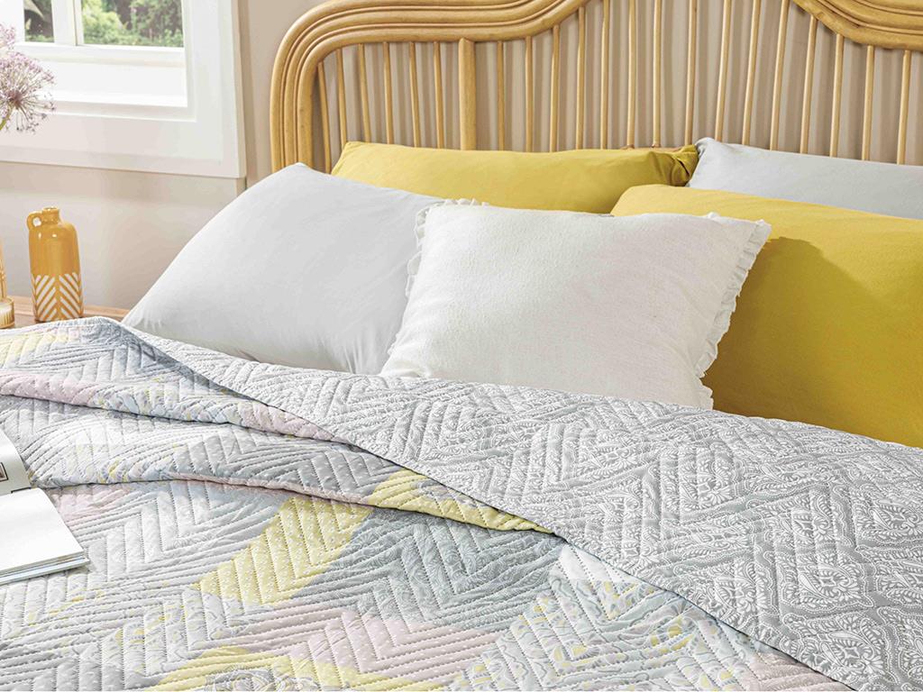 Boho Patch Dublu Cuvertură Multifuncțională 200*220 Cm Pudră
