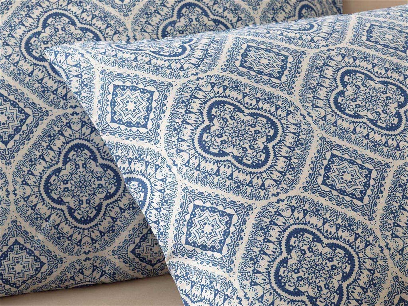 Bohon 57 Tel / 144 Numărul de fir 2 set 50x70 cm Albastru