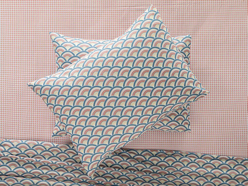 Brooke Ușor De Calcat Set 2 Față De Pernă 50*70 Cm Albastru - Scorțișoară