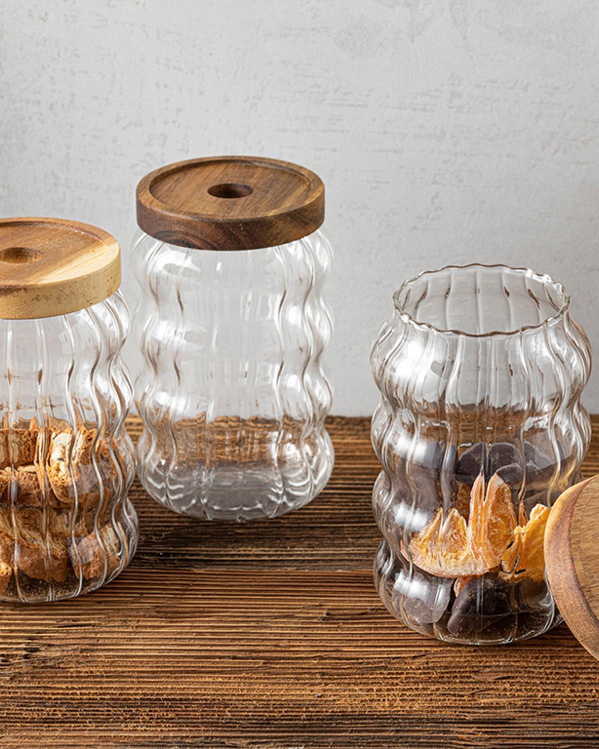 Bruna Borosilicate 3 pcs Jar 350 ml Transparent