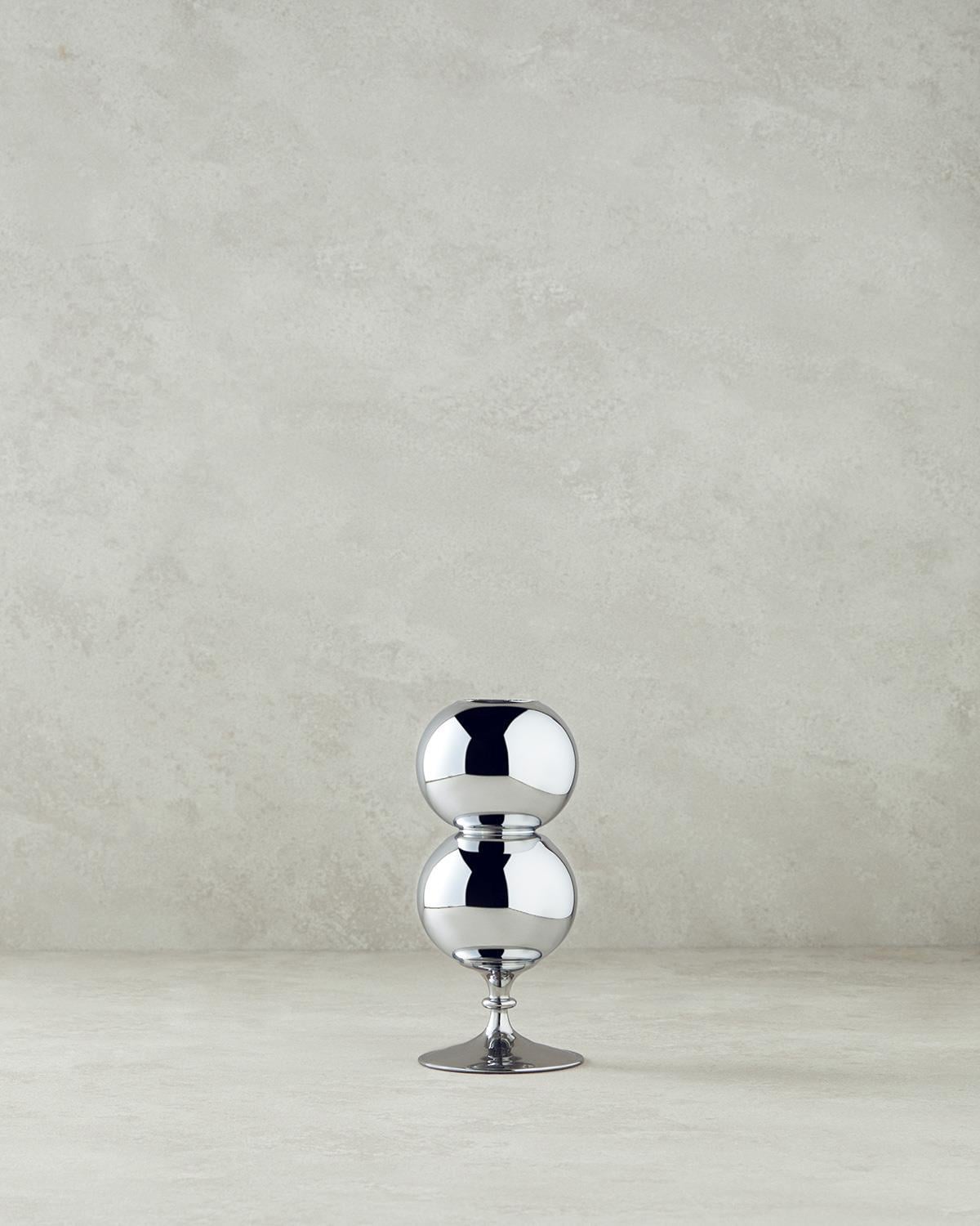 Bubble Sticlă Single Vază 8.5x16.5 cm Silver