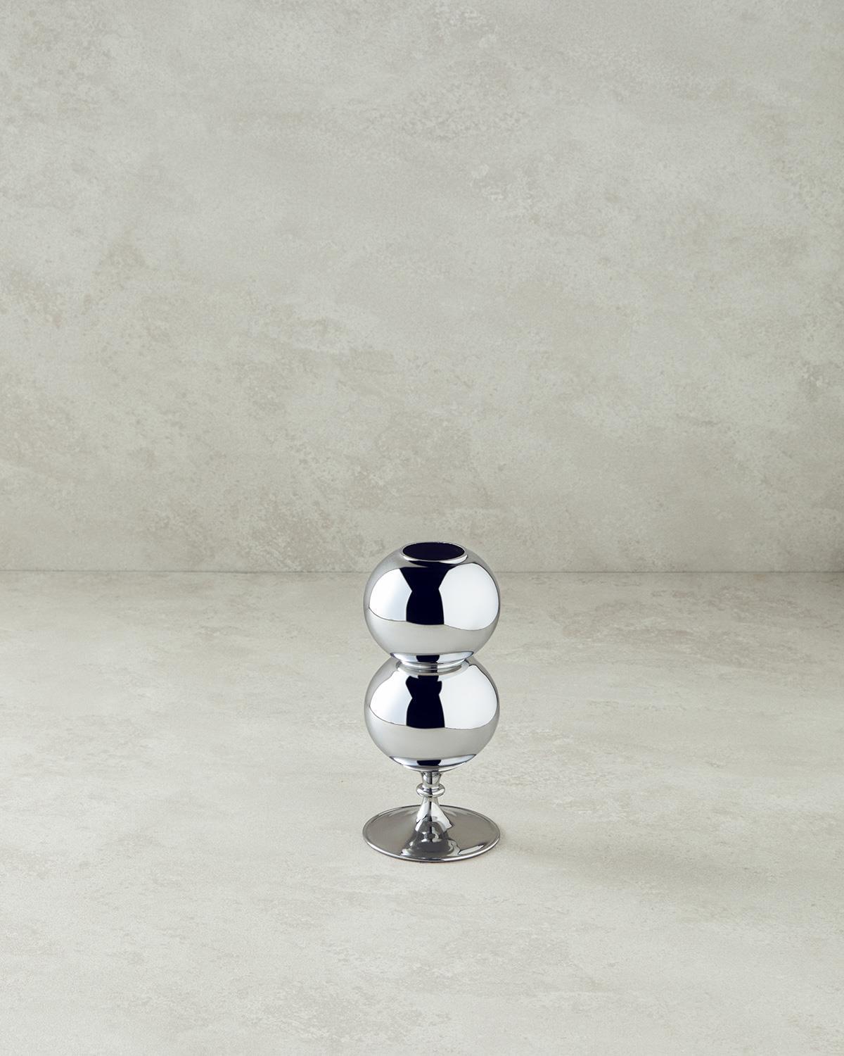 Bubble Sticlă Single Vază 8.5x16.5 cm Silver