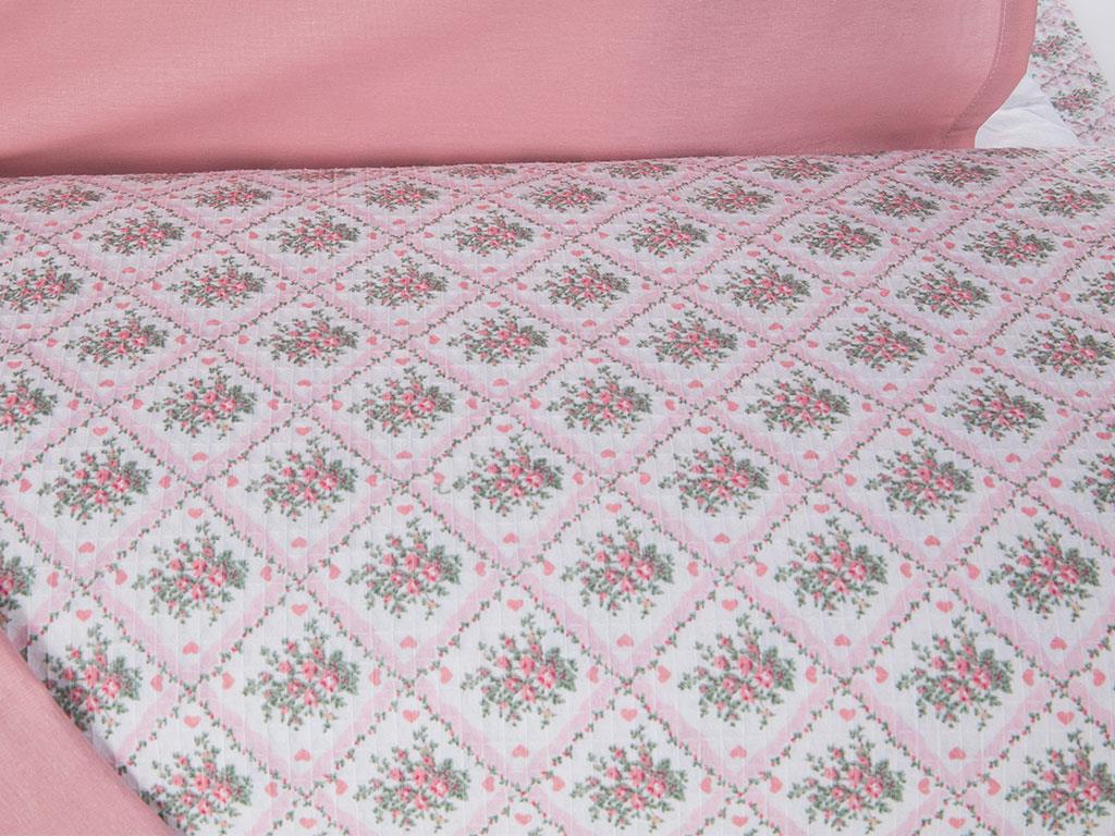 Buchet minunat  Cu imprimeu Pentru o persoana  SET CUVERTURĂ 150x220 cm Roz