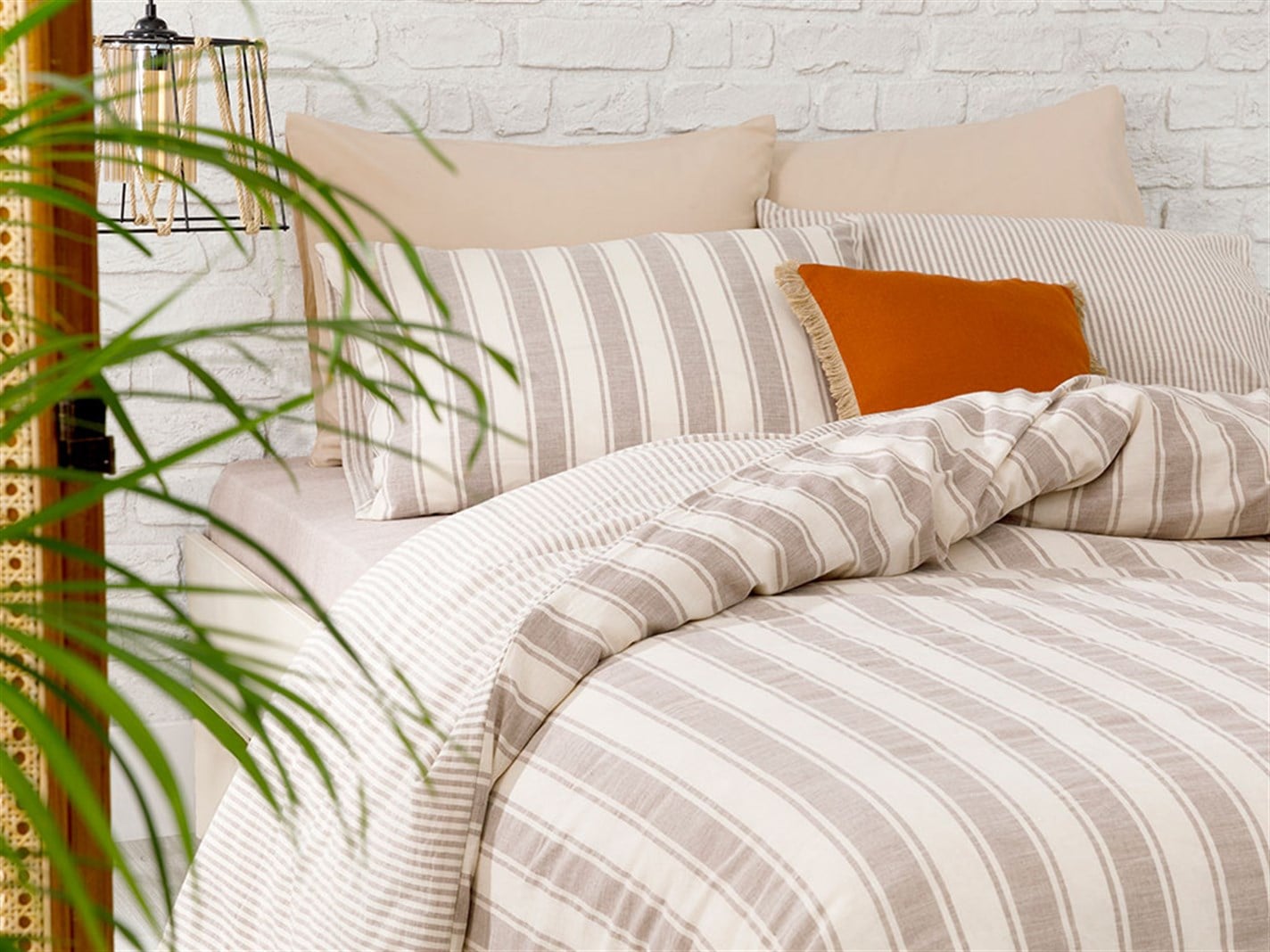 Bumbac pur 52 Tel / 132 Numărul de fir Meniu mare 240x220 cm Burgundia-gri