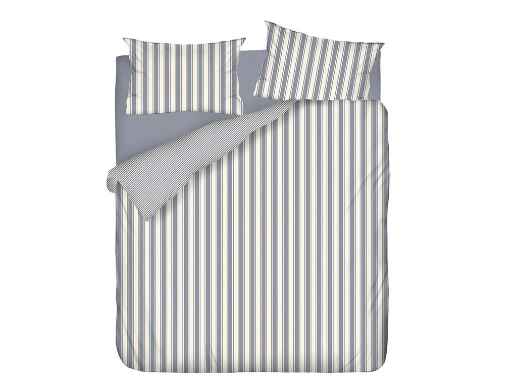 Bumbac pur  Cu ață de bumbac vopsit Dublu Set Lenjerie De Pat 200*220 Cm Albastru