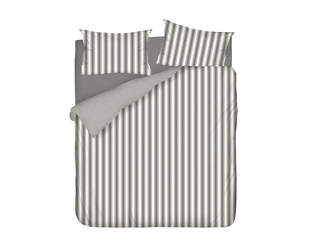 Bumbac pur  Cu ață de bumbac vopsit King Size Set Lenjerie De Pat 240*220 Cm Gri