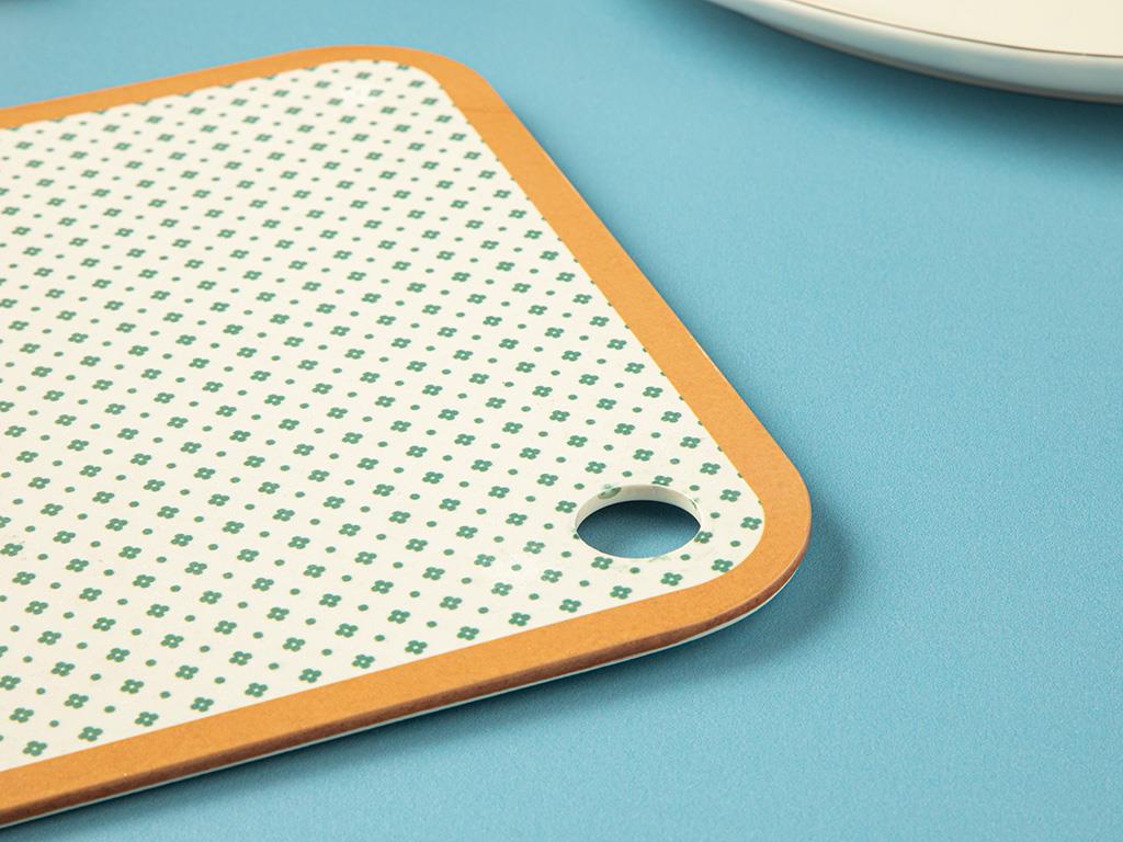 Calmo Melamine Cutting Board 35x25 cm Mustard-Green