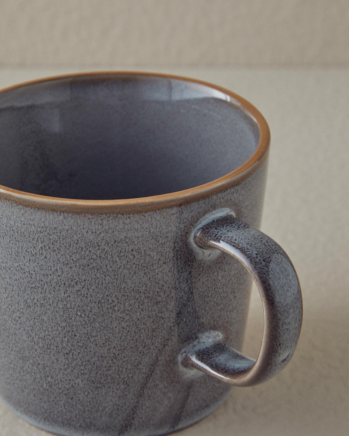 Cană, Freya, ceramică, 320 ml, gri