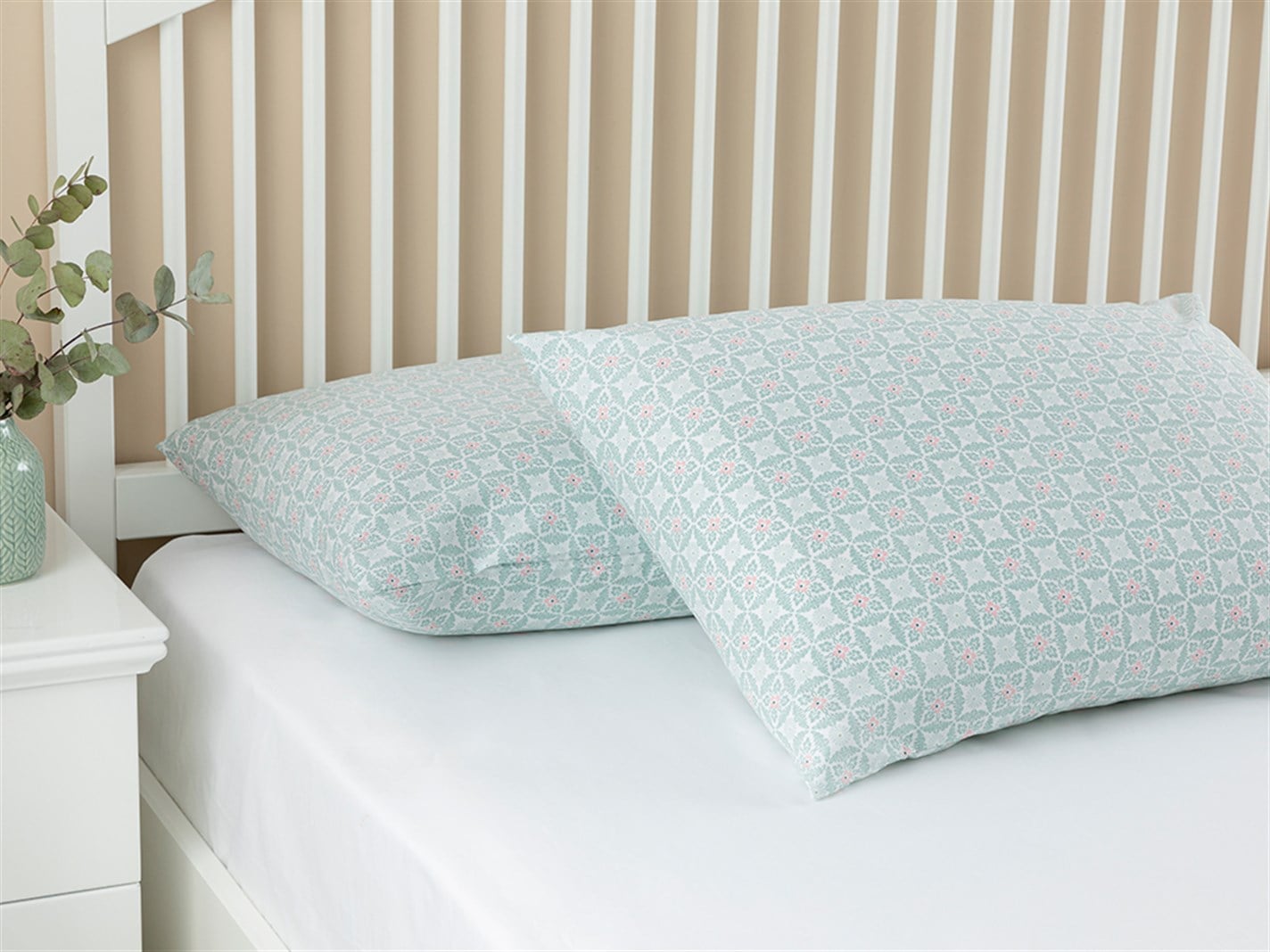Cell Flower 57 Tel / 144 Numărul de fir 2 set 50x70 cm Seledon,