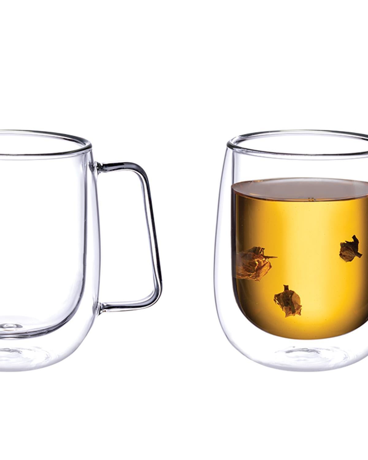 Cenova Borosilicate Glass Double Wall Cup 300 ml Transparent