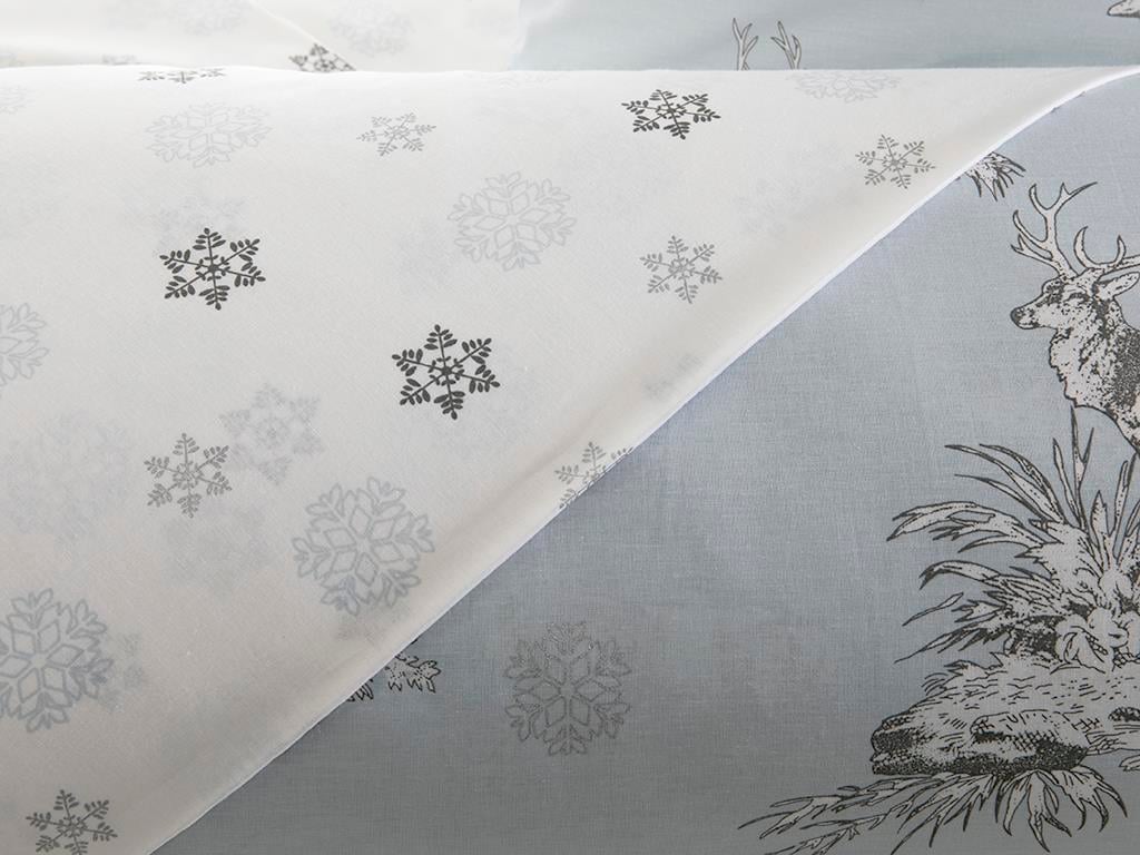 Cerbi veseli Bumbac For One Person  SET LENJERIE DE PAT 160x220 cm Albastru.