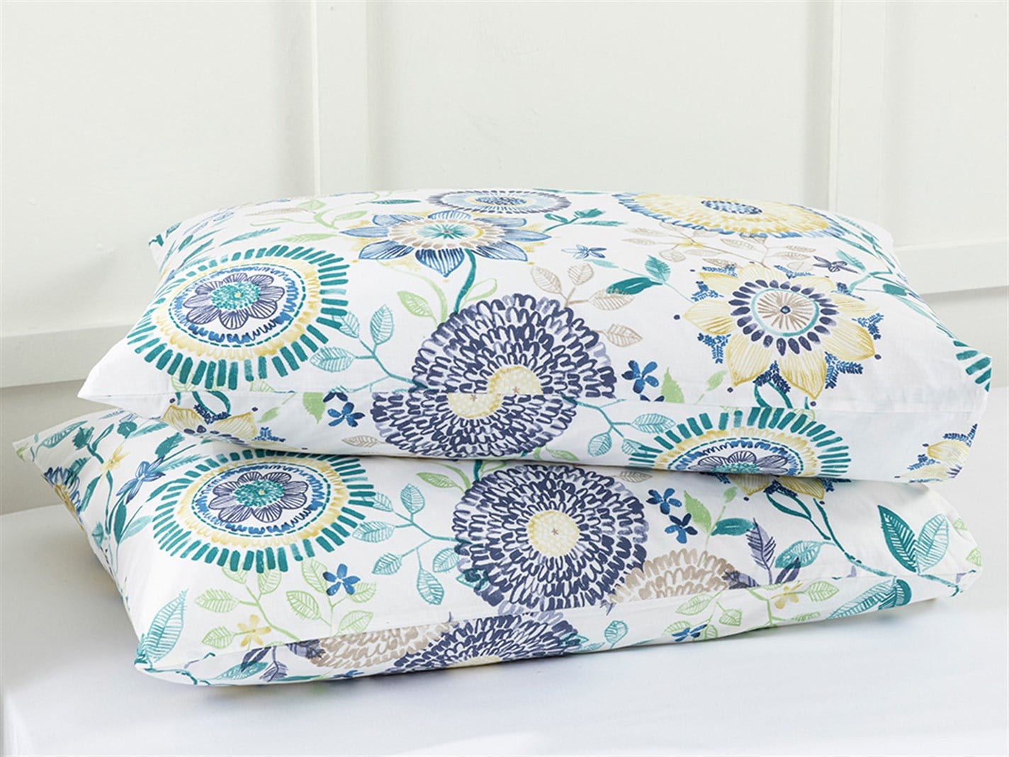 Chrysant 57 Tel / 144 Numărul de fir 2 set 50x70 cm Albastru
