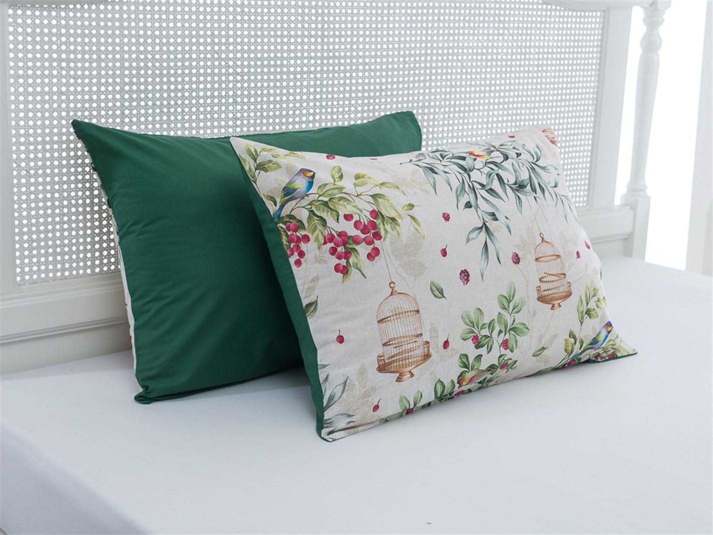 Cireș de păsări 57 Tel / 144 Numărul de fir 2 set 50x70 cm Mint-lilac-roz