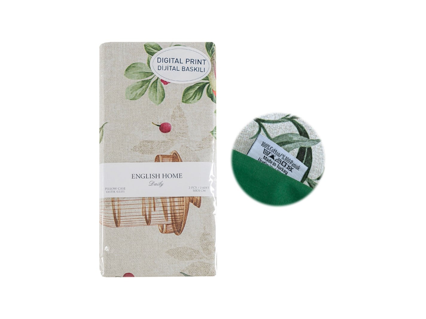 Cireș de păsări 57 Tel / 144 Numărul de fir 2 set 50x70 cm Mint-lilac-roz