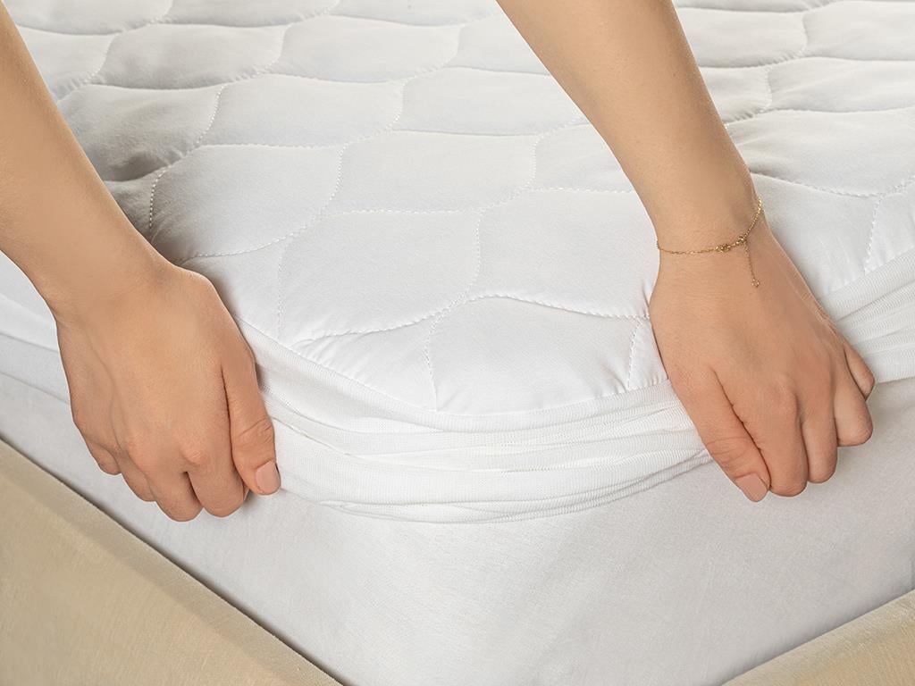 Classy Husă De Pat İmpermeabilă Single, Matlasare Umplută, 100*200 + 30 Cm, Argintiu