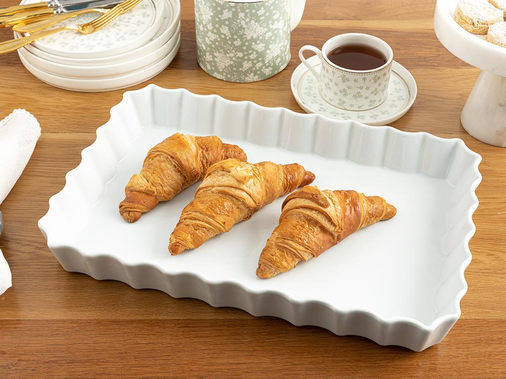 Classy Porcelain Oven Cover 40x28 cm White