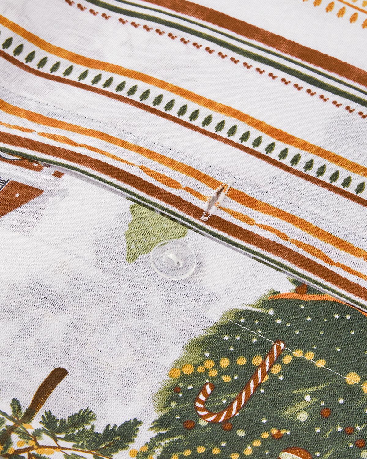 Colmar Bumbac Double Set Lenjerie De Pat 200x220 cm Roșu - Verde
