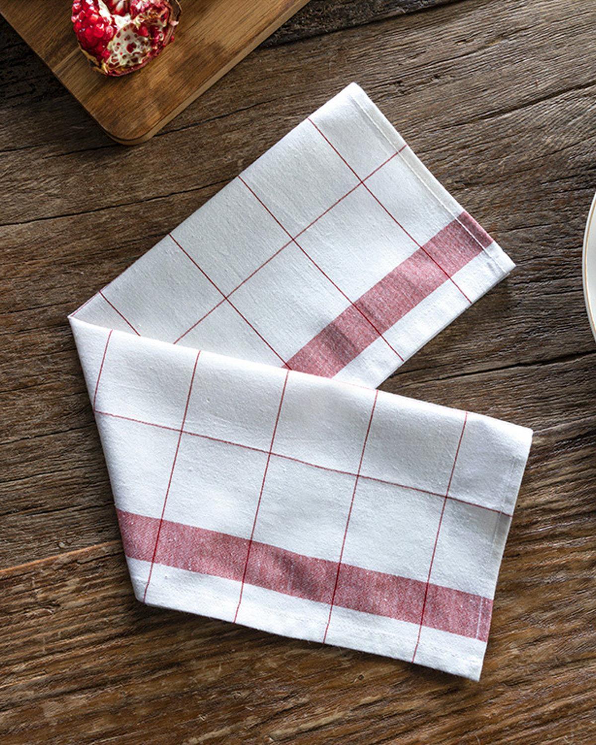Creamy Cotton Drying Cloth 30x50 cm Red