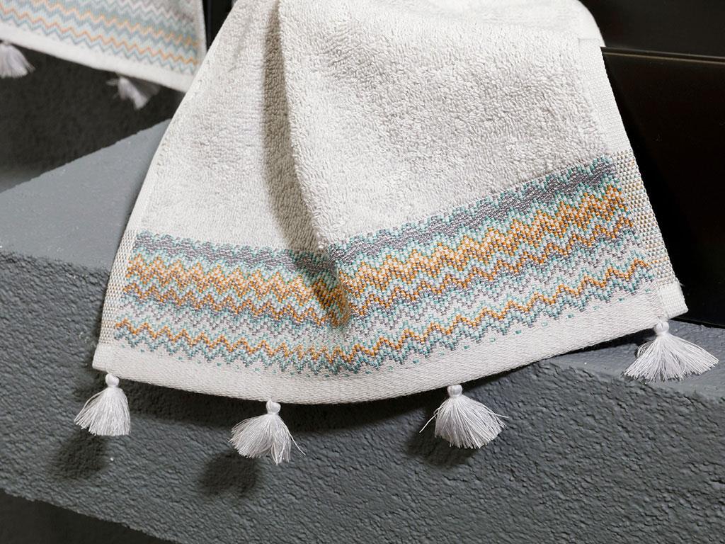 Creative Jacquard Hand Towel 30x45 cm Light Gray