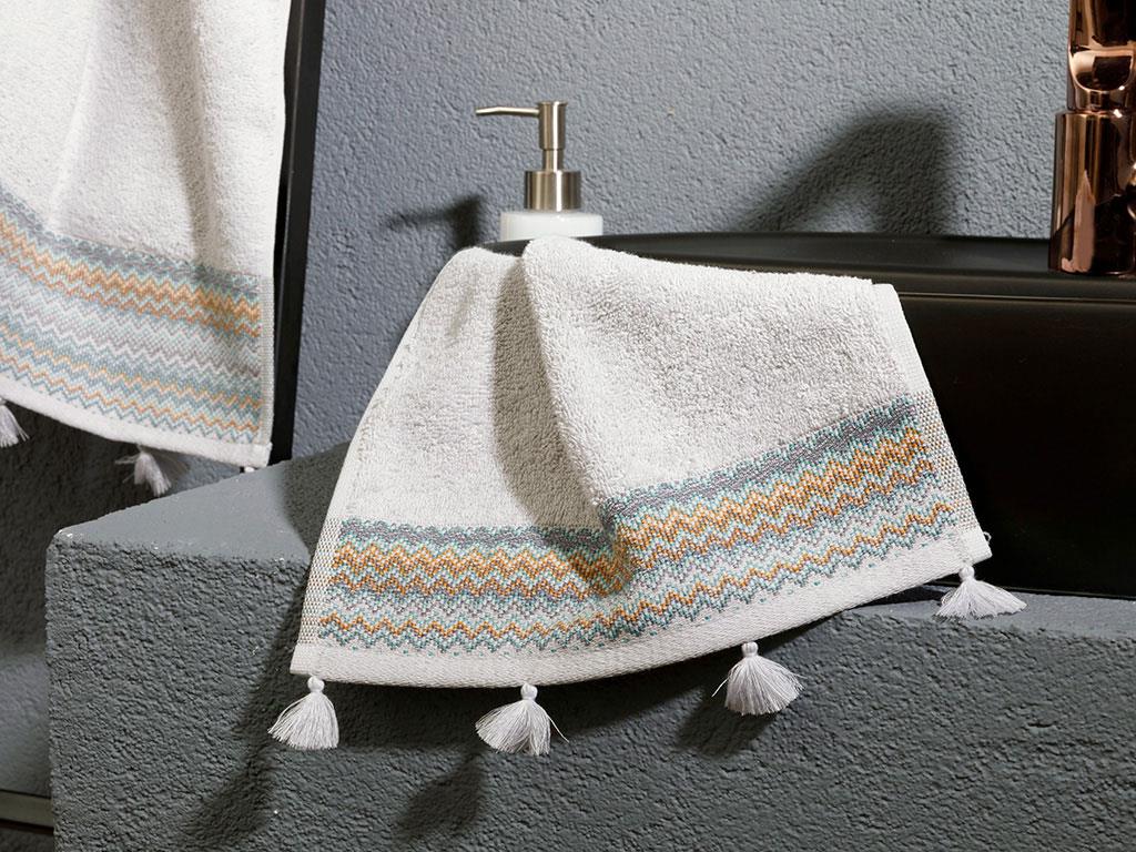 Creative Jacquard Hand Towel 30x45 cm Light Gray