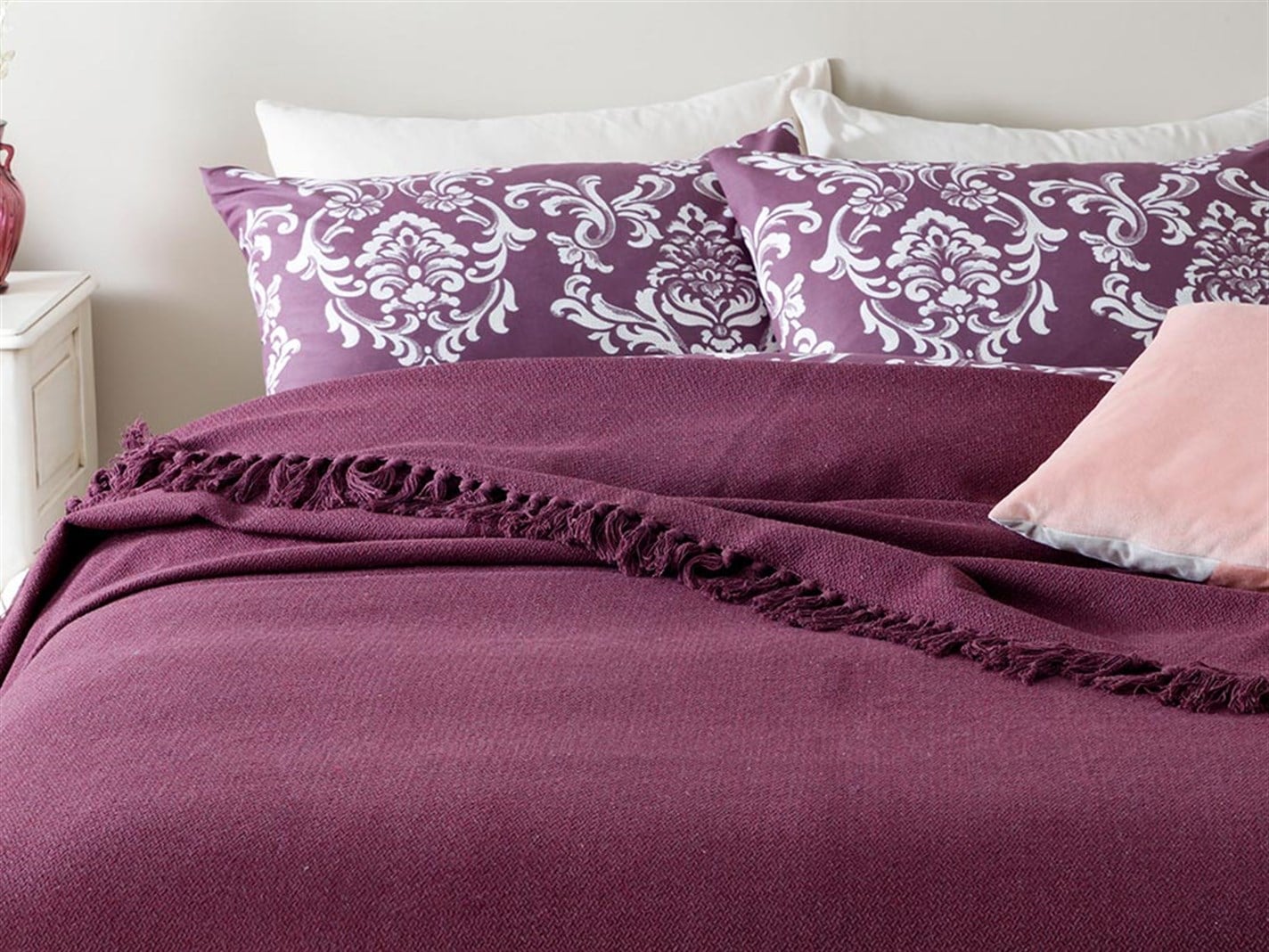 Crimped Simplu Pentru o persoana 160x240 cm Damson