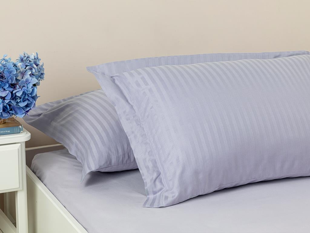 cristal Stofă De Mătase Tip Twill 2 Set Cu Urechi Față De Pernă 50*70 Cm Albastru
