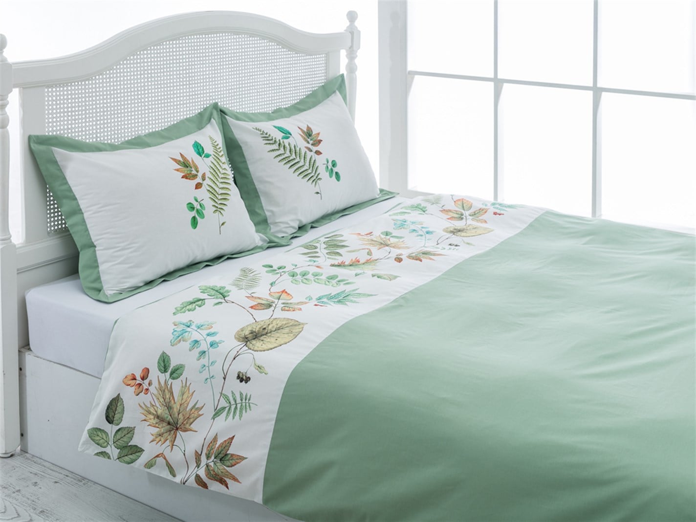 Curtea secretă  Persoană dublă 200x220 cm Mint-lilac-roz