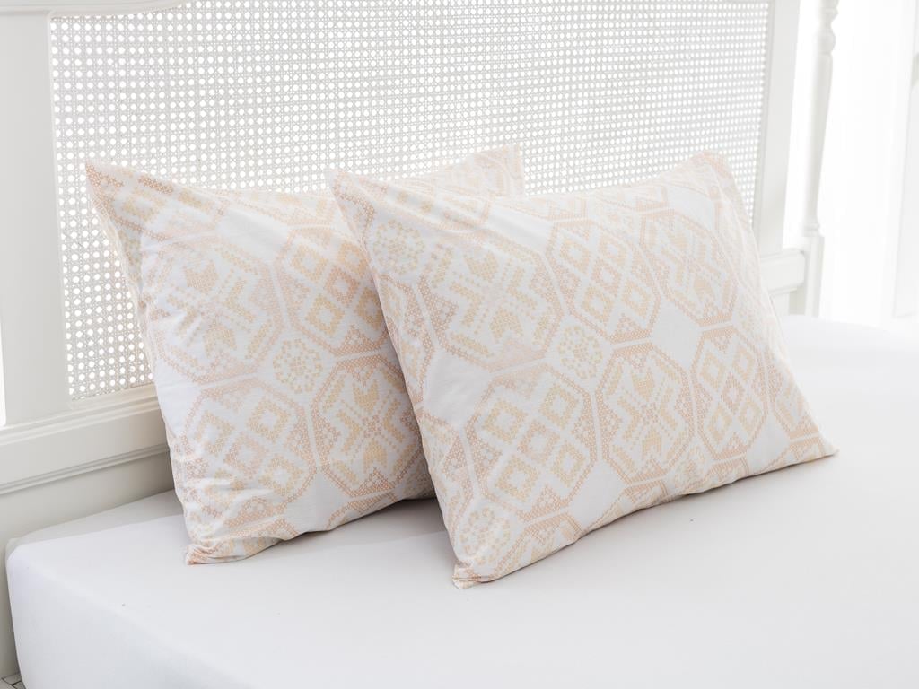 cusătură Cottony Set 2  FAȚĂ DE PERNĂ 50x70 cm Bronz
