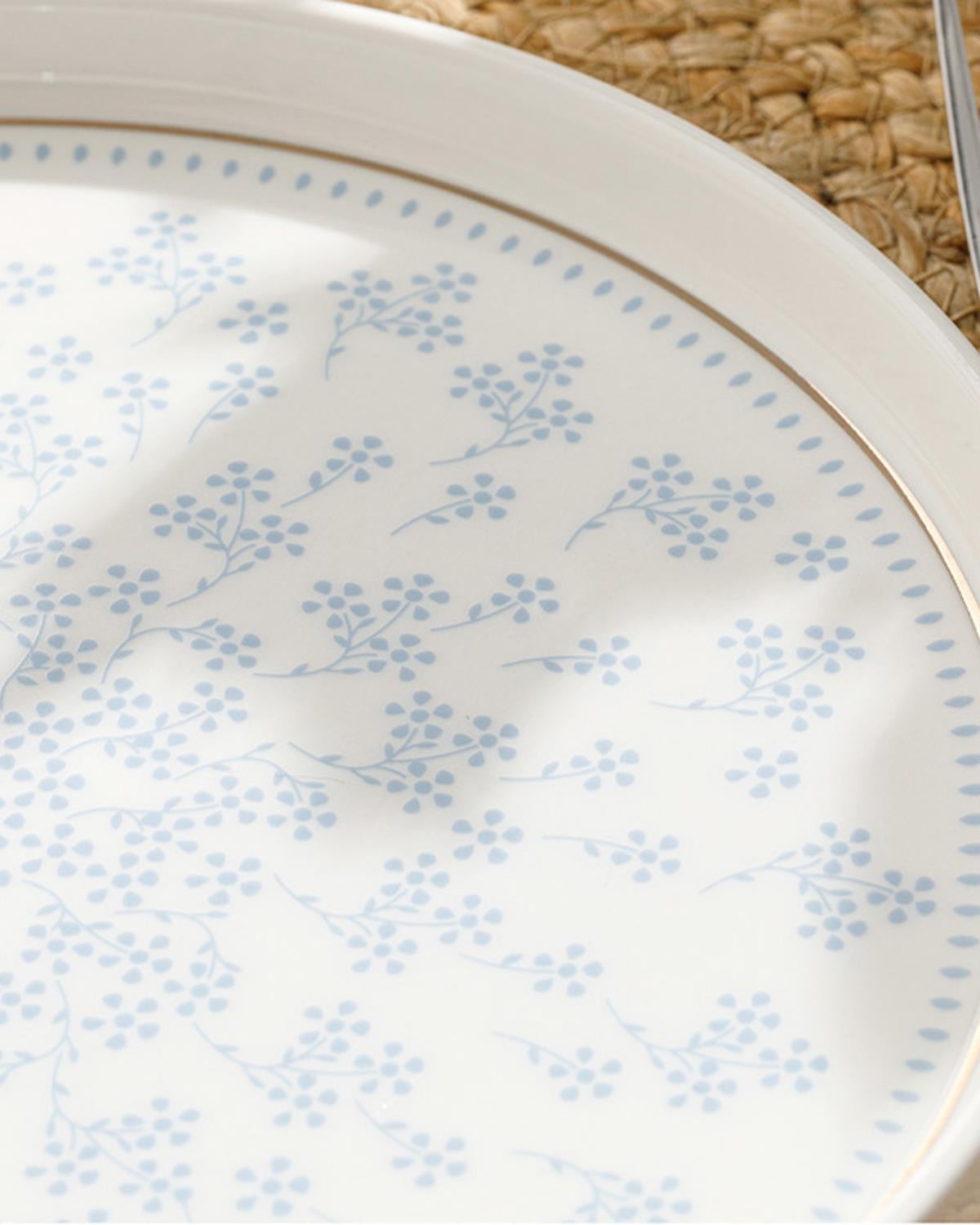 Dande New Bone Cake Plate 21 cm White-Blue
