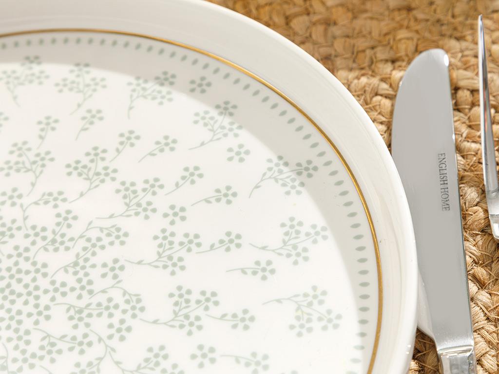 Dande New Bone Cake Plate 21 cm White-Green