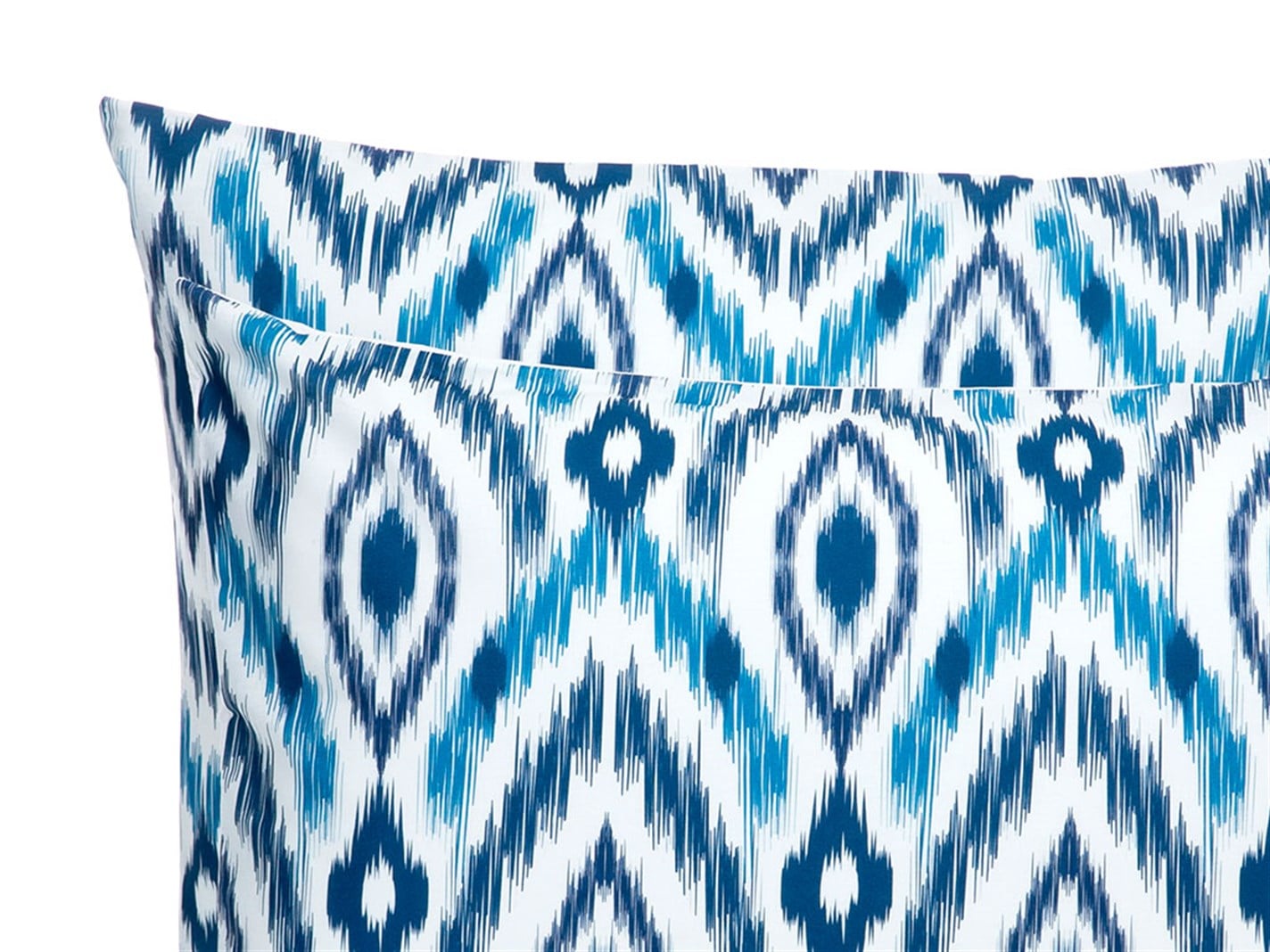 Deep Sea Ikat 57 Tel / 144 Numărul de fir 2 set 50x70 cm Albastru inchis.